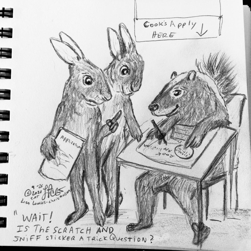 Adventures of the Courtly Cottontails: SKUNKED, Book 14, illustration 14-23 by Lisa Loucks-Christenson
