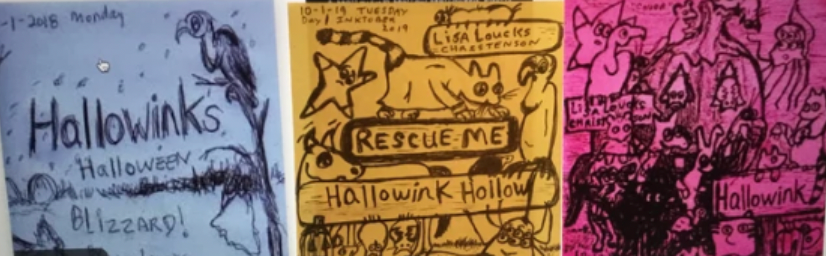 Inktober 2021, The Hallowink's in Escape from the Haunted Carnival, Vol. 5, Hallowink Hollow Series by Lisa Loucks-Christenson