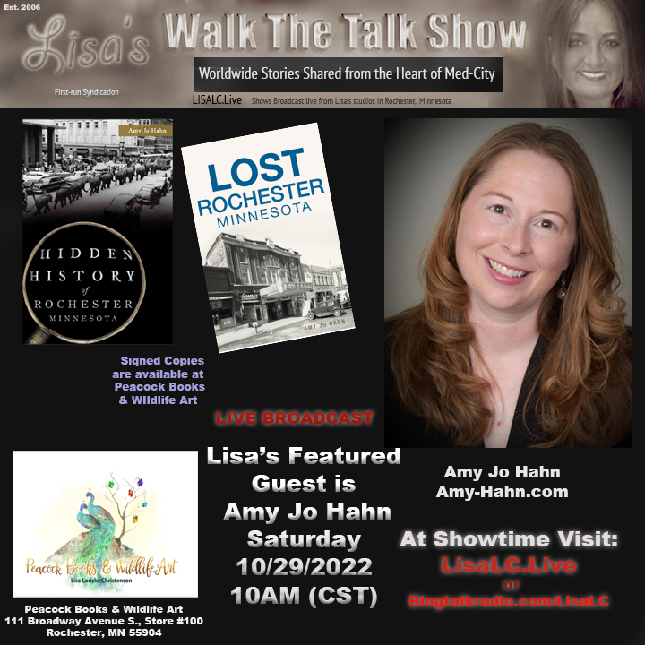 Saturday, 10/29/2022 10AM: Lisa's Featured Guest is Amy Jo Hahn