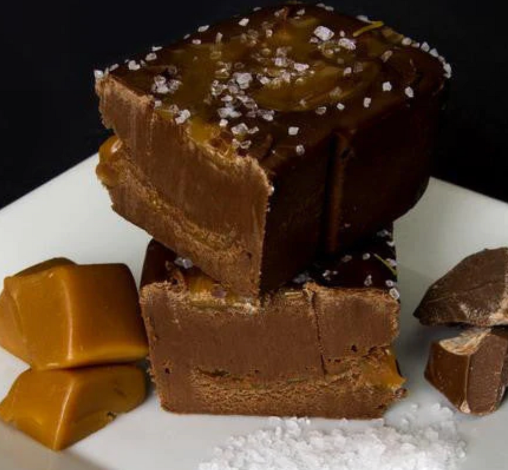 Chocolate Caramel Sea Salt Fudge